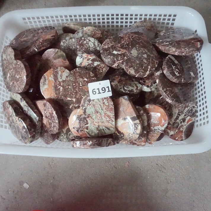 10Pcs 6LB Natural Money Agate Wealth Abundance Crystal Heart Chakra Stone Healing