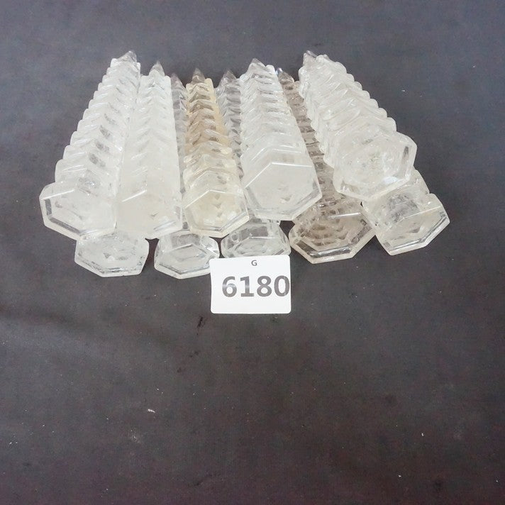 10Pcs Cute Natural Clear Quartz Crystal Point wenchang Tower Pagoda Healing