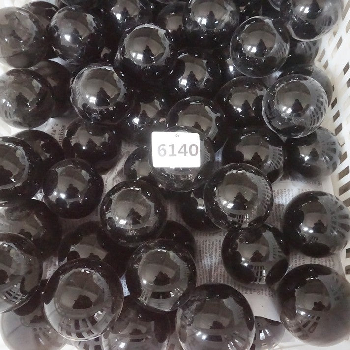 17Pcs 5KG 11LB Natural Obsidian Quartz Crystal Sphere Ball Polished Healing 55-63mm