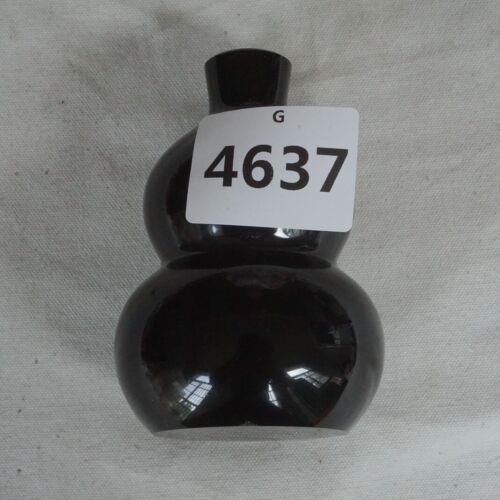 5 Pieces 2.6kg 3.8" Natural Black Obsidian Quartz Crystal Luck Gourd Carving Healing 10cm