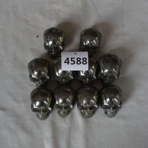 20Pcs 2.6kg 5.6LB Natural Golden PYRITE Crystal Skull Fool's Gold Africa Wholesale Lot.