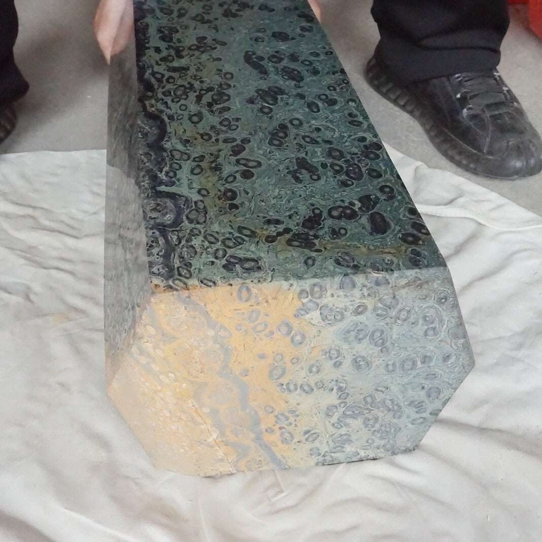 50KG 112LB Huge Natural Stromatolite Kambaba Crystal Jasper Stone Point Tower Healing