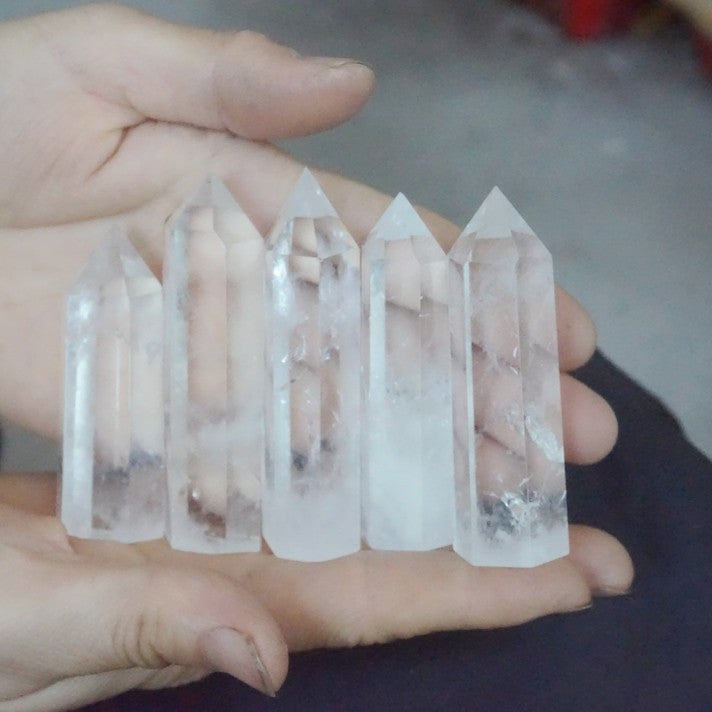 50Pcs 2kg 4.4LB Natural Clear White Quartz Crystal Point Tower Polished Healing Wholesales