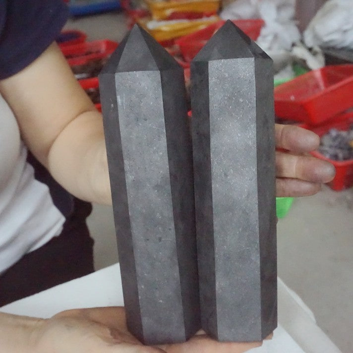 10Pcs 5KG Big Natural Shungite Protect Radiation Crystal Point Tower Healing Russia