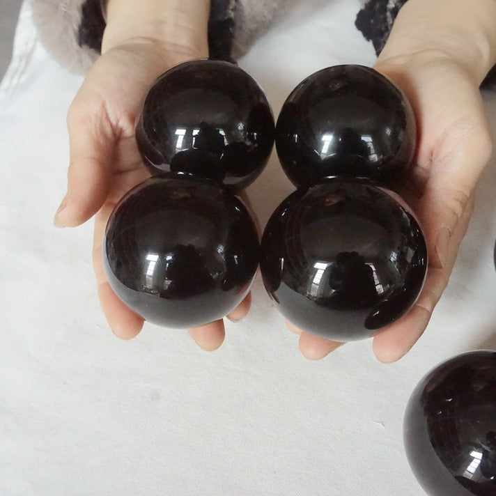 17Pcs 5KG 11LB Natural Obsidian Quartz Crystal Sphere Ball Polished Healing 55-63mm
