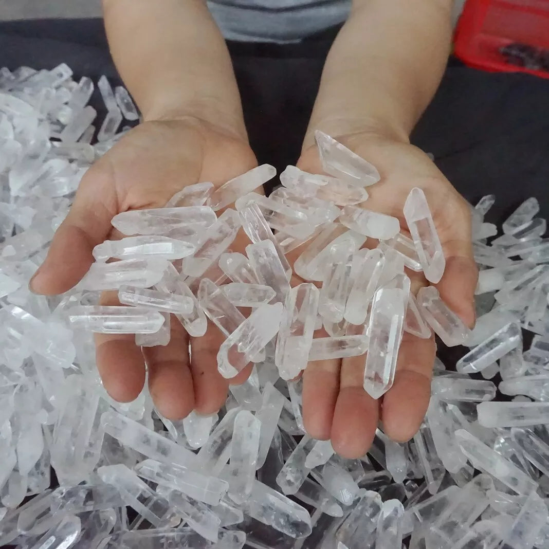 5KG 11LB 760Pcs Natural Clear Quartz Crystal Points With holes Pendant Necklace Healing Wholesales Lot