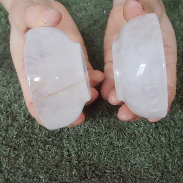 10Pcs 4.6LB Natural White Clear Quartz Crystal Bowl Carving Healing Wholesales