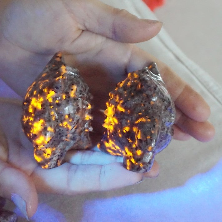 20Pcs 3.4kg 7.4LB Yooperlite Fire Stone Crystal Gengar Flashing Flame Under Ultraviolet Wholesales Lot