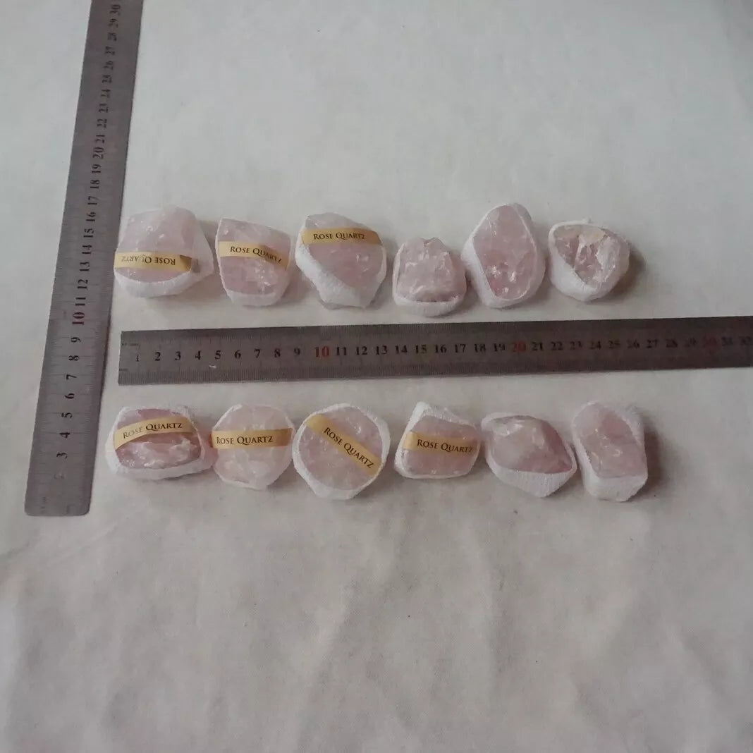 5 Boxes,60Pcs Natural Pink Rose Quartz Crystal Rough Gem Stone Healing.Wholesales Lot