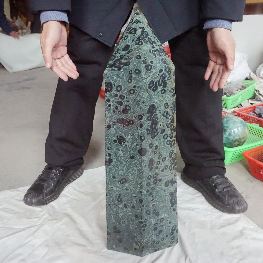 50KG 112LB Huge Natural Stromatolite Kambaba Crystal Jasper Stone Point Tower Healing