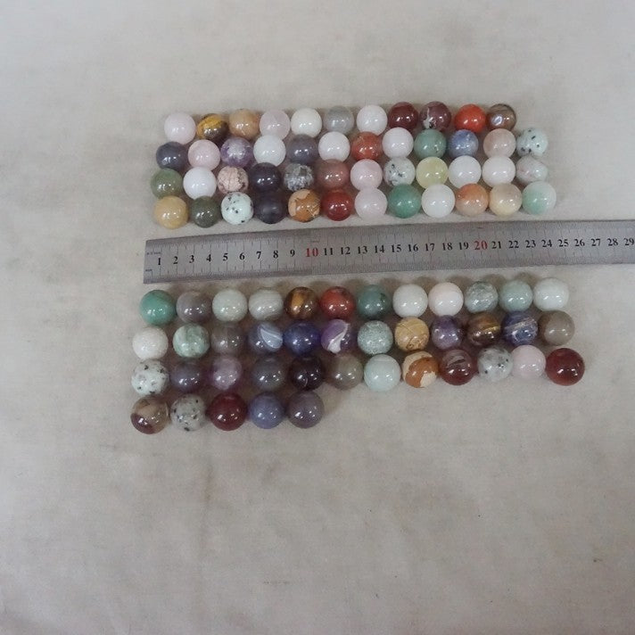 440Pcs 5KG 11LB Natural Quartz Crystal Jasper Sphere Ball Diverse Stone Healing 20mm