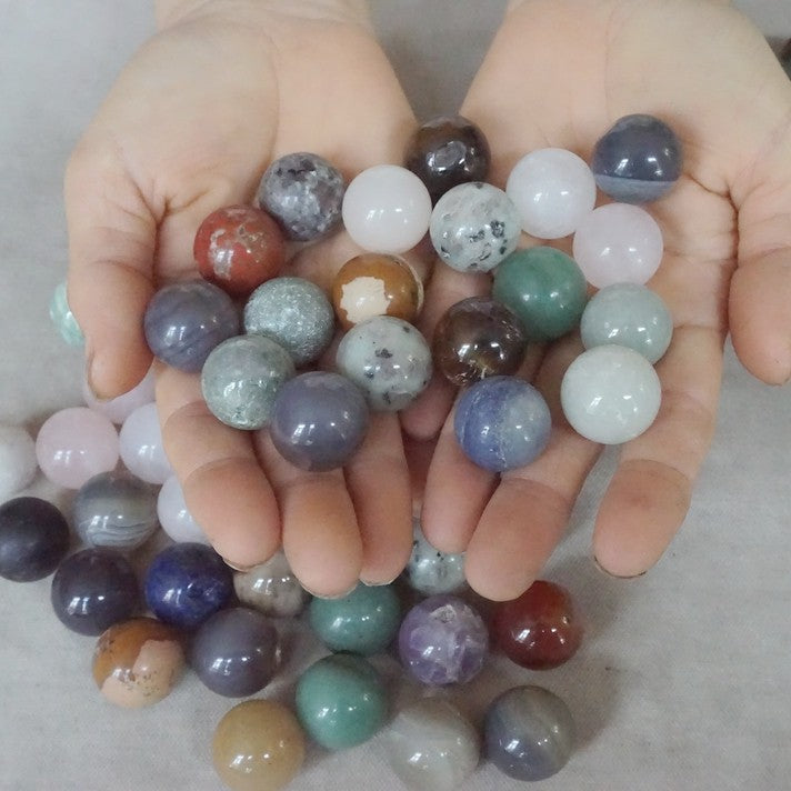 440Pcs 5KG 11LB Natural Quartz Crystal Jasper Sphere Ball Diverse Stone Healing 20mm
