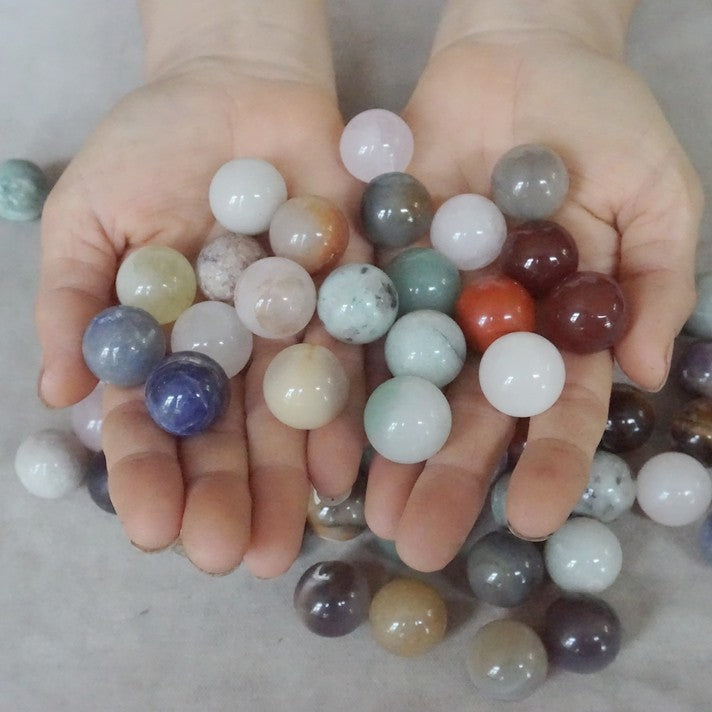 440Pcs 5KG 11LB Natural Quartz Crystal Jasper Sphere Ball Diverse Stone Healing 20mm