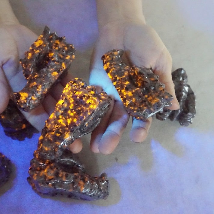 20Pcs 3.2KG 7LB Yooperlite Fire Stone Crystal Dragon Flashing Flame Under Ultraviolet Wholesales
