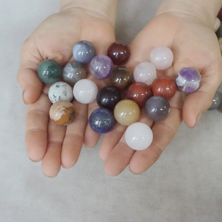 440Pcs 5KG 11LB Natural Quartz Crystal Jasper Sphere Ball Diverse Stone Healing 20mm