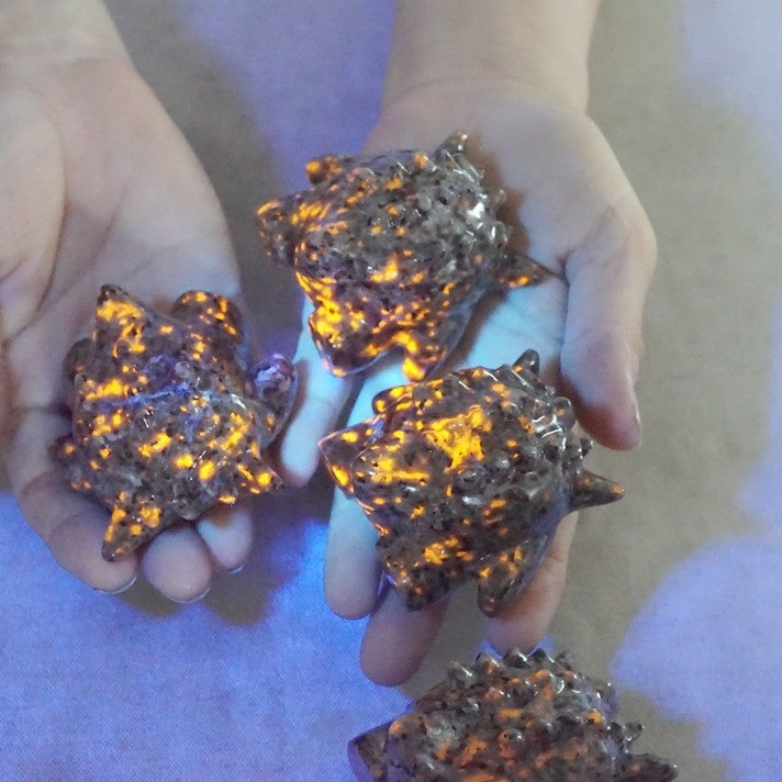 20Pcs 3.4kg 7.4LB Yooperlite Fire Stone Crystal Gengar Flashing Flame Under Ultraviolet Wholesales Lot