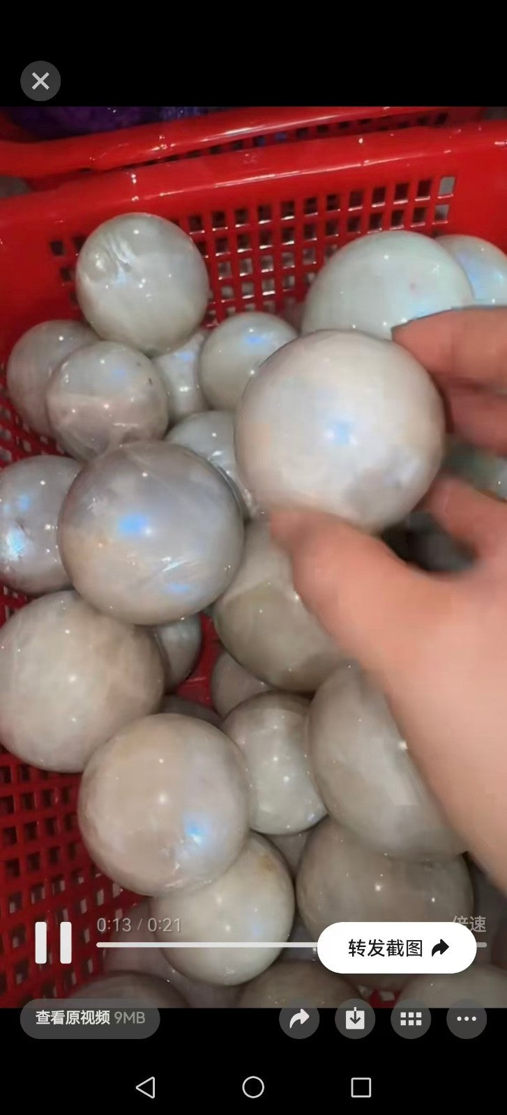 5KG 11LB 15Pcs Natural Blue Rainbow Moonstone Belomorite Crystal Sphere Ball Healing