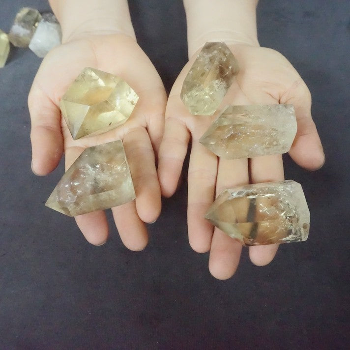 2KG 4.4LB 40Pcs Natural Rainbow Citrine Quartz Crystal Point Tower Polished Healing Wholesales Price