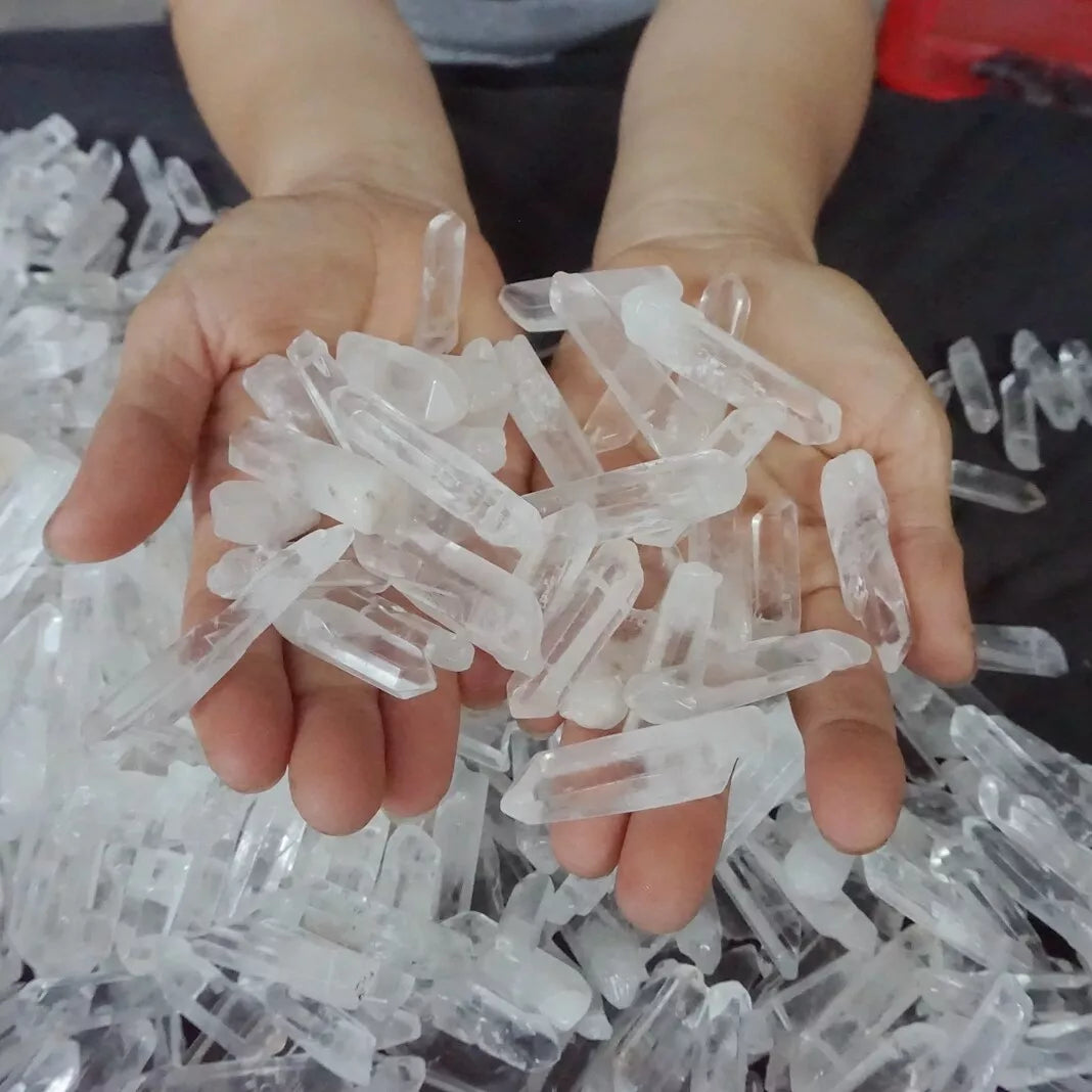 5KG 11LB 760Pcs Natural Clear Quartz Crystal Points With holes Pendant Necklace Healing Wholesales Lot