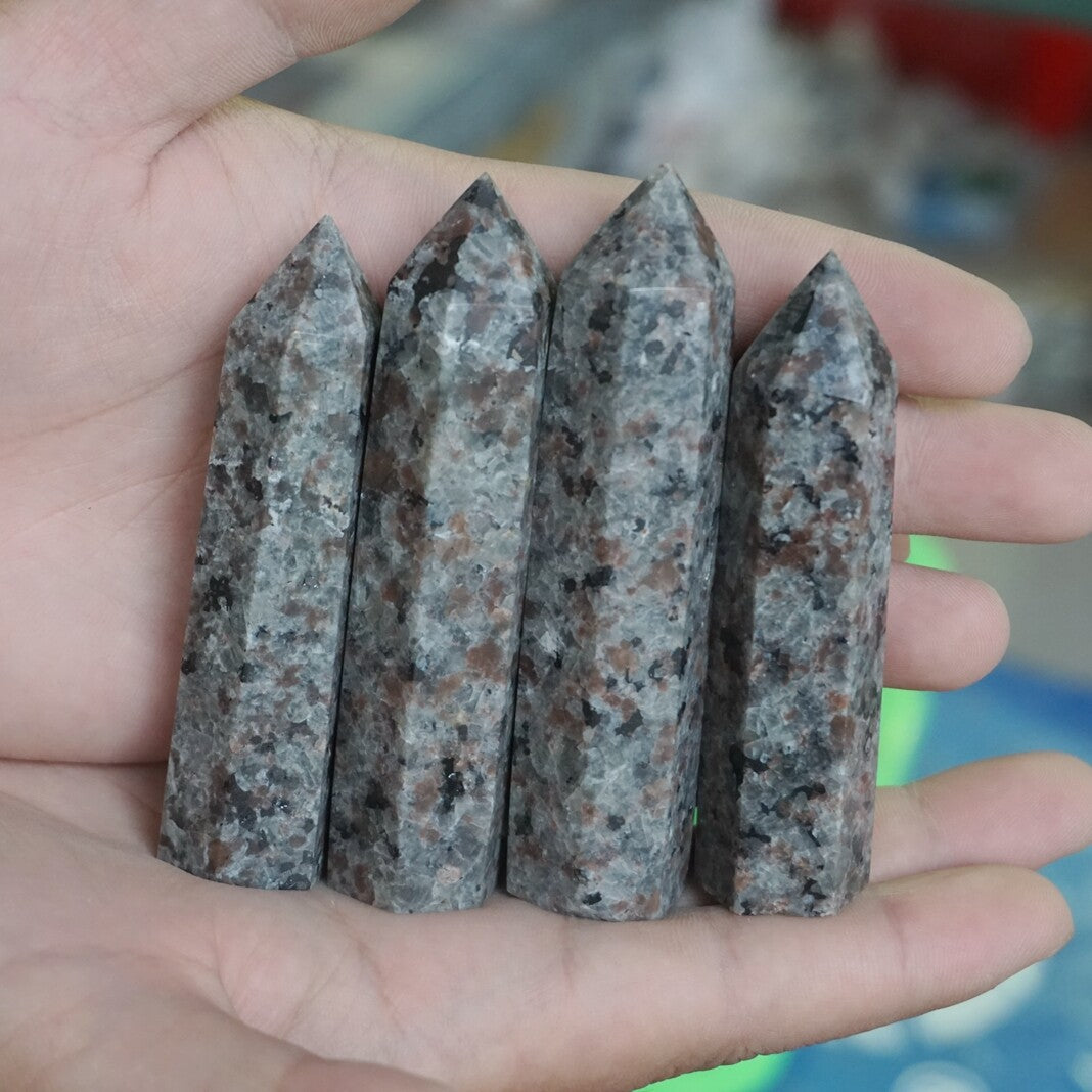2KG 4.4LB 24Pcs Yooperlite Fire Stone Crystal Tower Point Flashing Flame Under Ultraviolet Healing