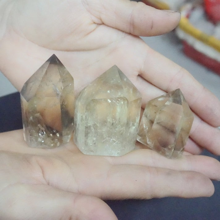 2KG 4.4LB 40Pcs Natural Rainbow Citrine Quartz Crystal Point Tower Polished Healing Wholesales Price