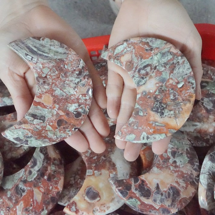 10Pcs 1.8KG Natural Money Agate Wealth Abundance Crystal Moon Chakra Stone Healing