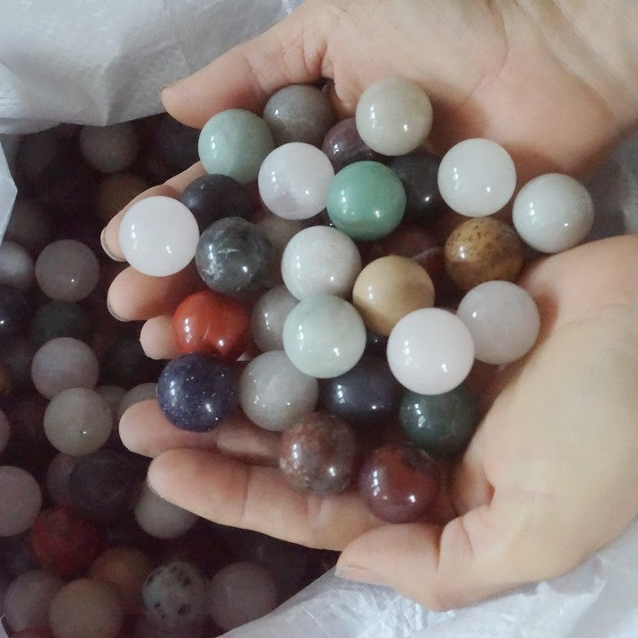 440Pcs 5KG 11LB Natural Quartz Crystal Jasper Sphere Ball Diverse Stone Healing 20mm