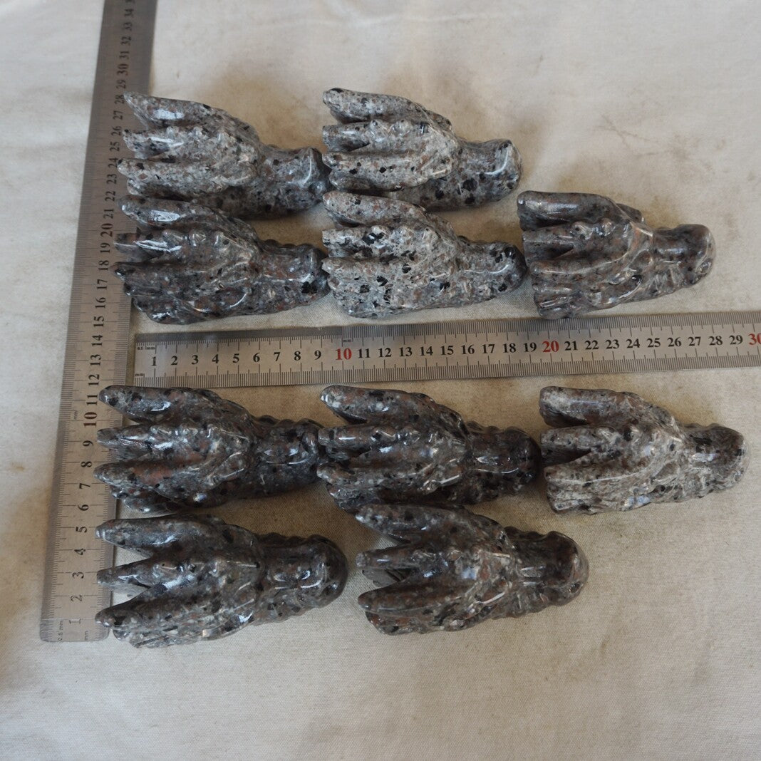 10Pcs 10cm Yooperlite Fire Stone Crystal Dragon Flashing Flame Under Ultraviolet