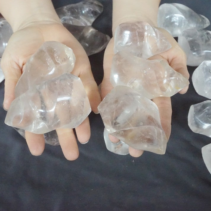 5KG 11LB 25Pcs Natural Clear White Quartz Crystal Flame Point Carved Polished Healing