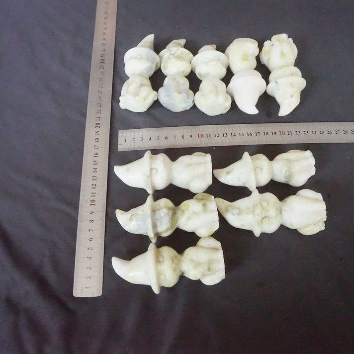 10Pcs 2.5KG 5.5LB Natural Cauliflower Jasper Crystal Wizard Cat Carved Sculpture Carvings Healing