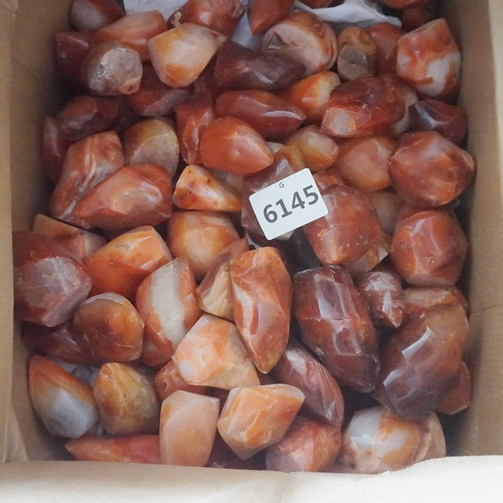 5KG 11LB 35Pcs Natural Red Carnelian Agate Crystal Flame Point Carved Polished Healing