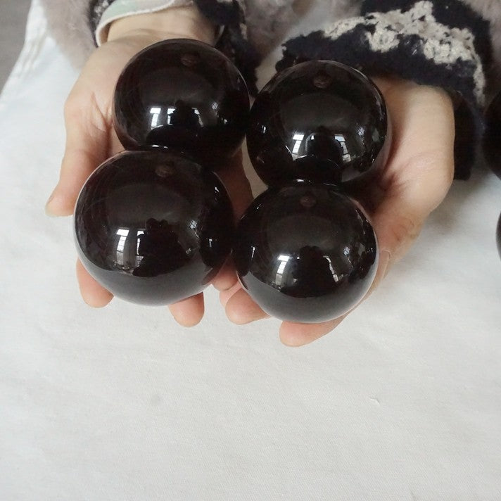 17Pcs 5KG 11LB Natural Obsidian Quartz Crystal Sphere Ball Polished Healing 55-63mm