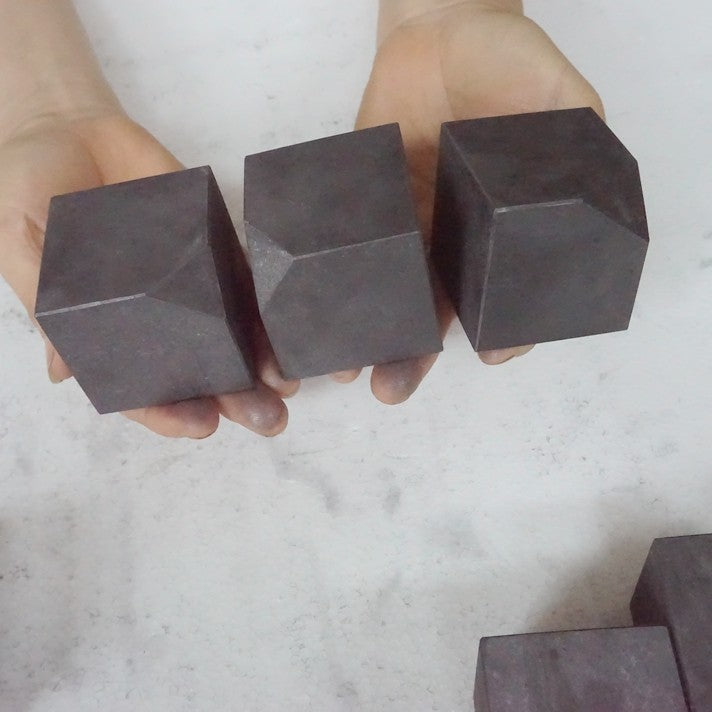 10Pcs 4.5LB Natural Shungite Protect Radiation Crystal Square Heptahedron Healing 5cm