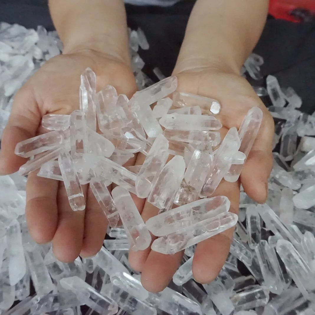 5KG 11LB 760Pcs Natural Clear Quartz Crystal Points With holes Pendant Necklace Healing Wholesales Lot