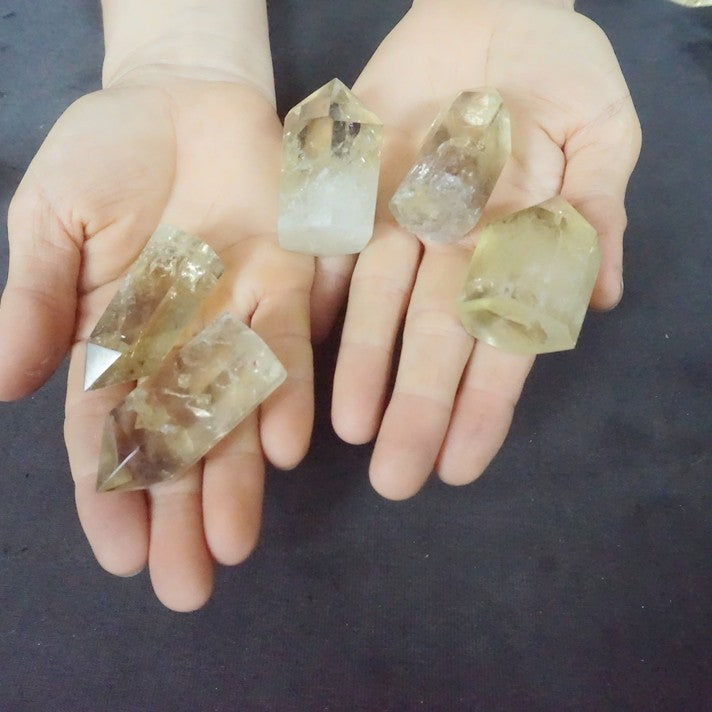 2KG 4.4LB 40Pcs Natural Rainbow Citrine Quartz Crystal Point Tower Polished Healing Wholesales Price
