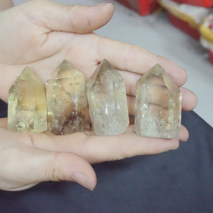 2KG 4.4LB 40Pcs Natural Rainbow Citrine Quartz Crystal Point Tower Polished Healing Wholesales Price