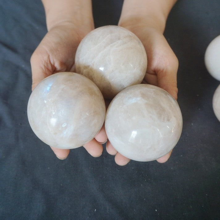5KG 11LB 15Pcs Natural Blue Rainbow Moonstone Belomorite Crystal Sphere Ball Healing