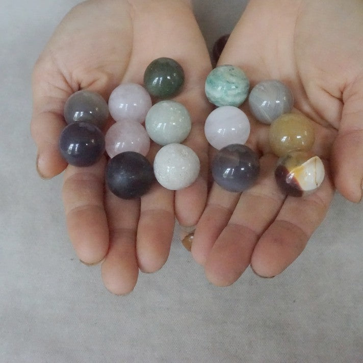 440Pcs 5KG 11LB Natural Quartz Crystal Jasper Sphere Ball Diverse Stone Healing 20mm