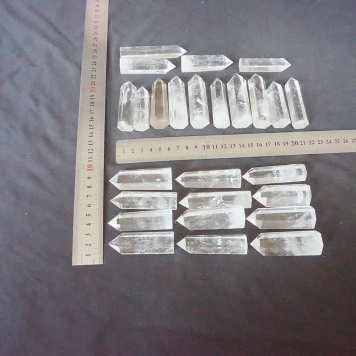 50Pcs 2kg 4.4LB Natural Clear White Quartz Crystal Point Tower Polished Healing Wholesales