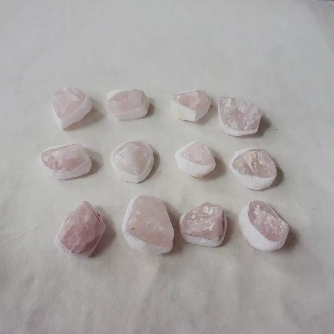 5 Boxes,60Pcs Natural Pink Rose Quartz Crystal Rough Gem Stone Healing.Wholesales Lot