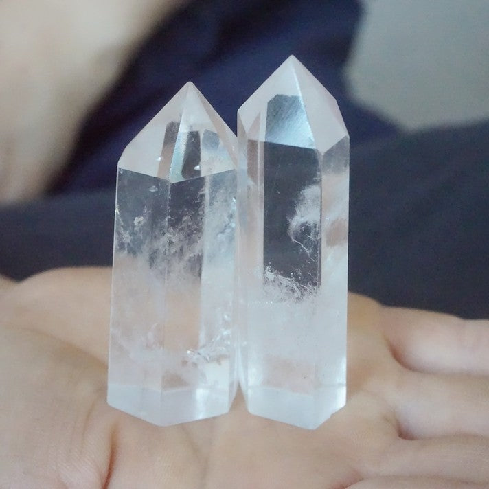 50Pcs 2kg 4.4LB Natural Clear White Quartz Crystal Point Tower Polished Healing Wholesales