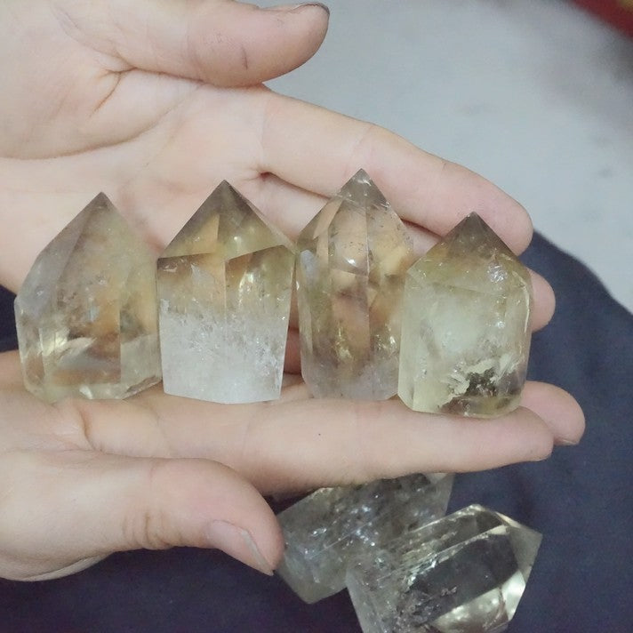2KG 4.4LB 40Pcs Natural Rainbow Citrine Quartz Crystal Point Tower Polished Healing Wholesales Price