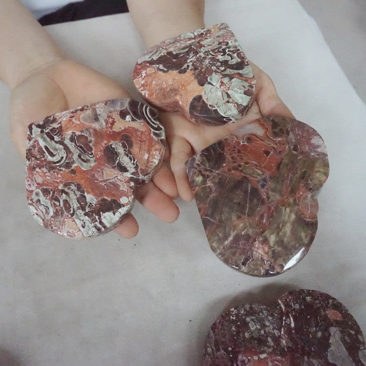 10Pcs 6LB Natural Money Agate Wealth Abundance Crystal Heart Chakra Stone Healing