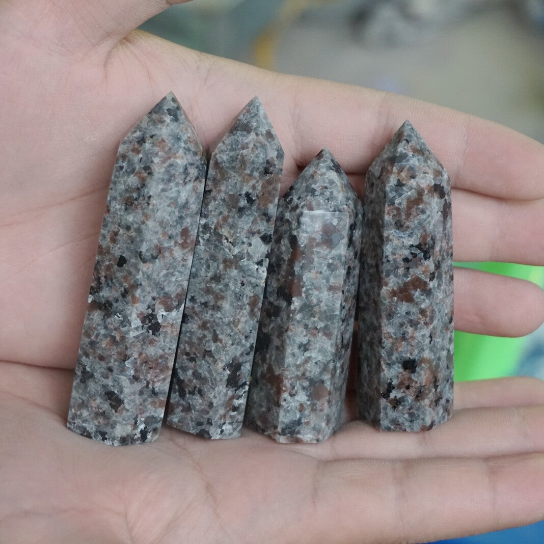 2KG 4.4LB 24Pcs Yooperlite Fire Stone Crystal Tower Point Flashing Flame Under Ultraviolet Healing