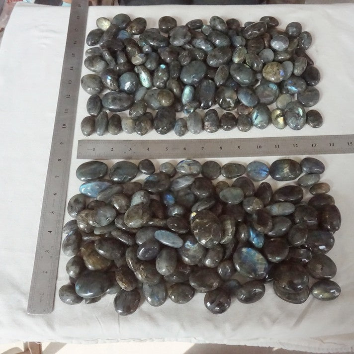 5Kg 11LB 250Pcs Natural Rainbow Labradorite Quartz Crystal Palm Tumbled Healing
