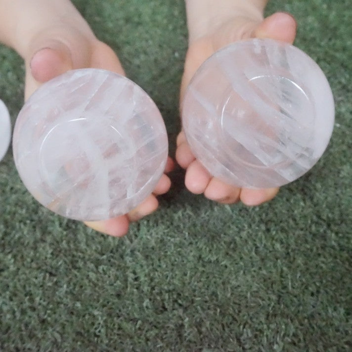 10Pcs 4.6LB Natural White Clear Quartz Crystal Bowl Carving Healing Wholesales