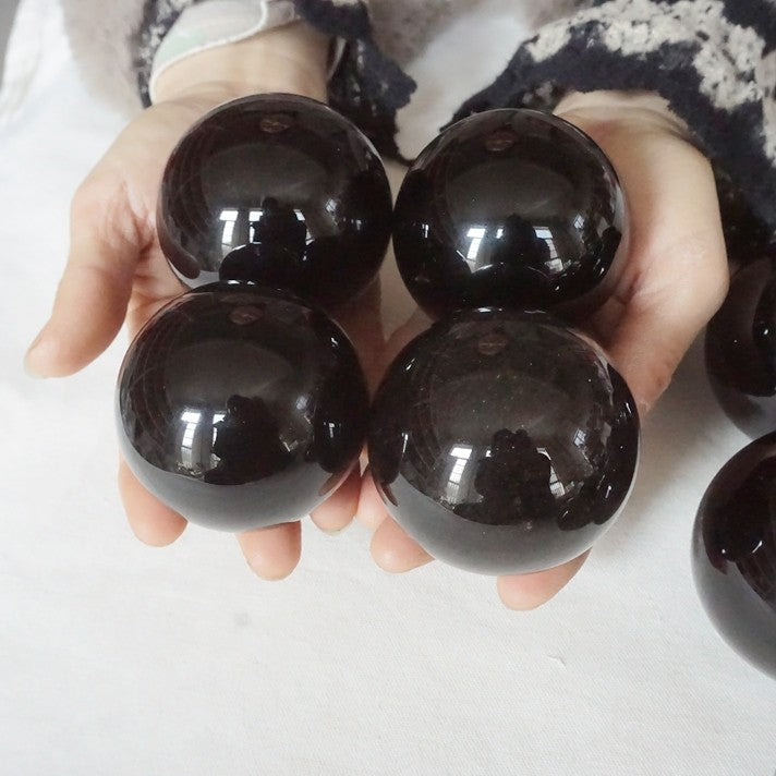 17Pcs 5KG 11LB Natural Obsidian Quartz Crystal Sphere Ball Polished Healing 55-63mm