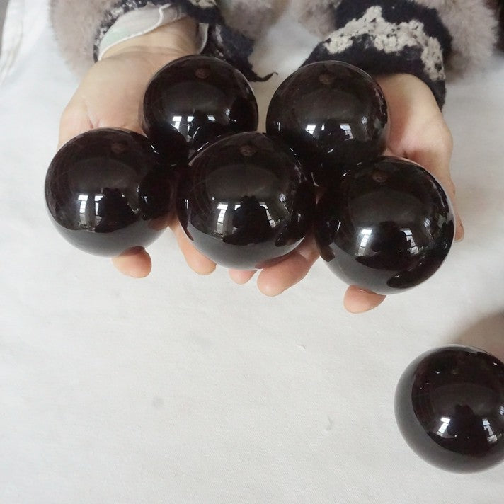 17Pcs 5KG 11LB Natural Obsidian Quartz Crystal Sphere Ball Polished Healing 55-63mm