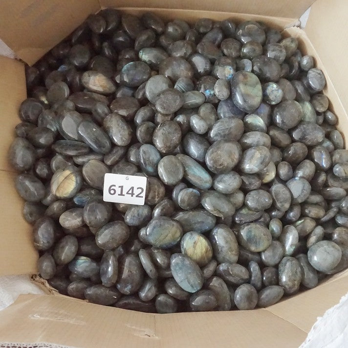 5Kg 11LB 250Pcs Natural Rainbow Labradorite Quartz Crystal Palm Tumbled Healing