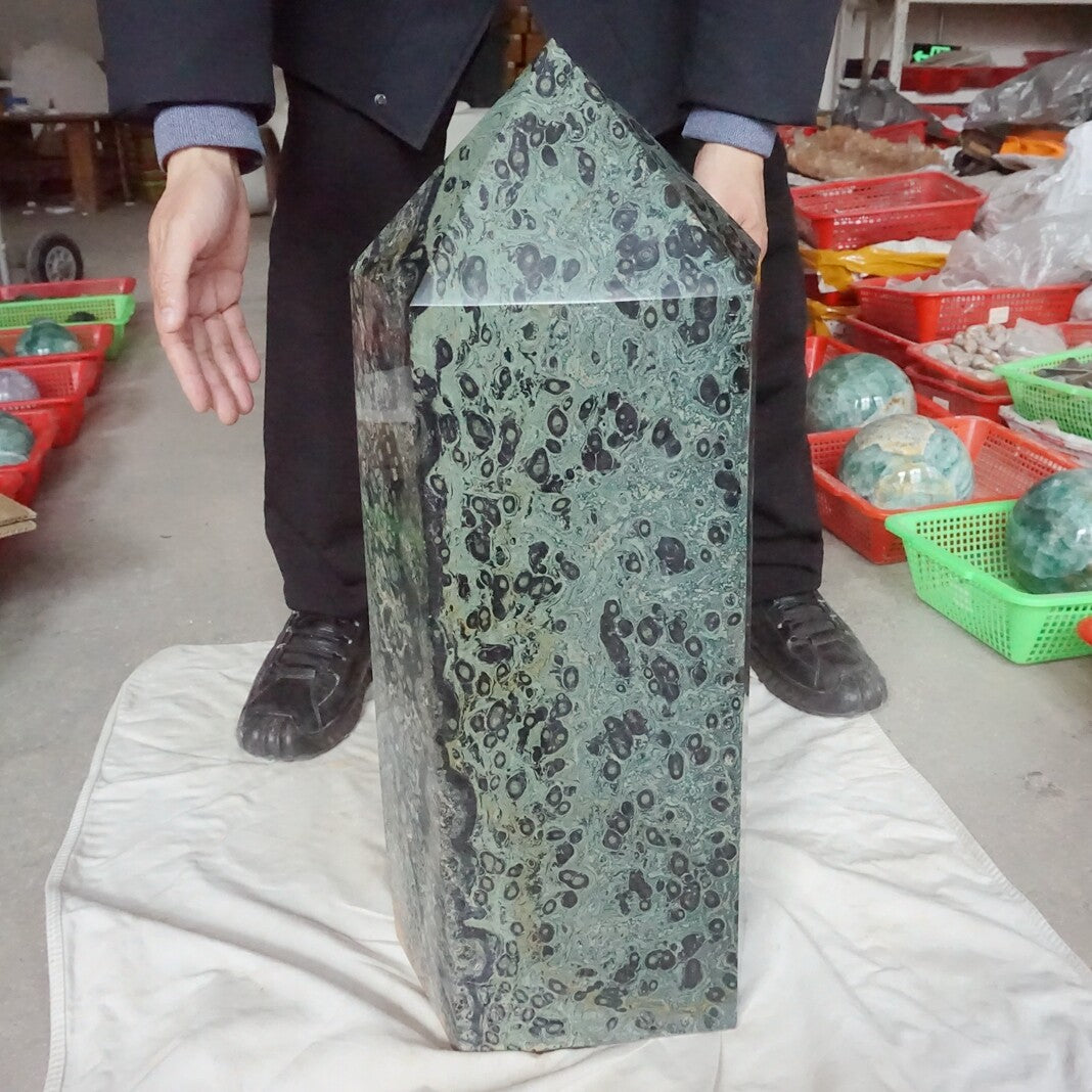 50KG 112LB Huge Natural Stromatolite Kambaba Crystal Jasper Stone Point Tower Healing
